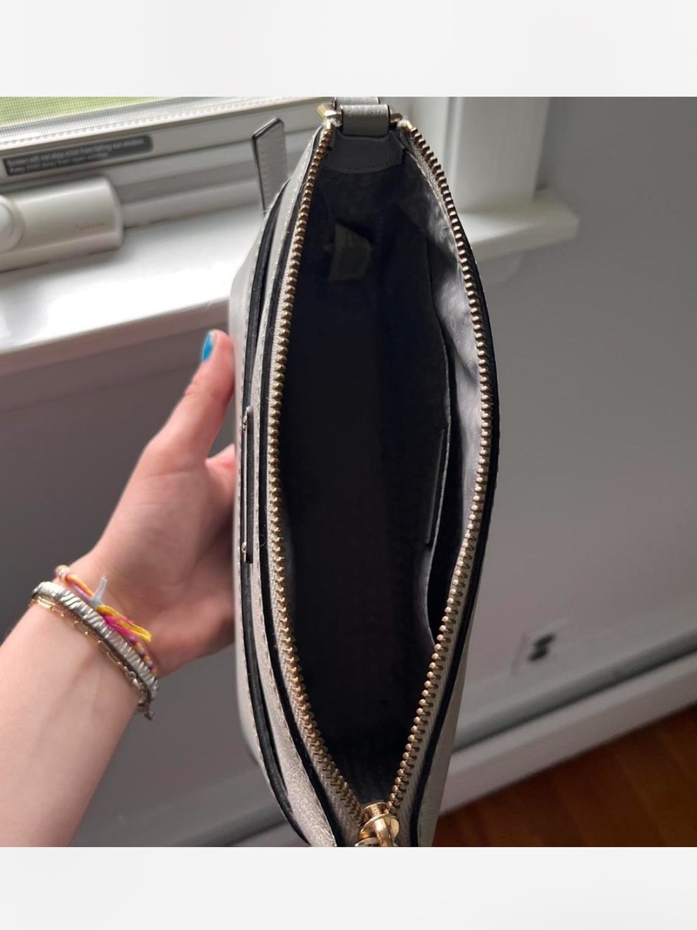 kate spade gray pebble leather crossbody bag - Picture 5 of 5
